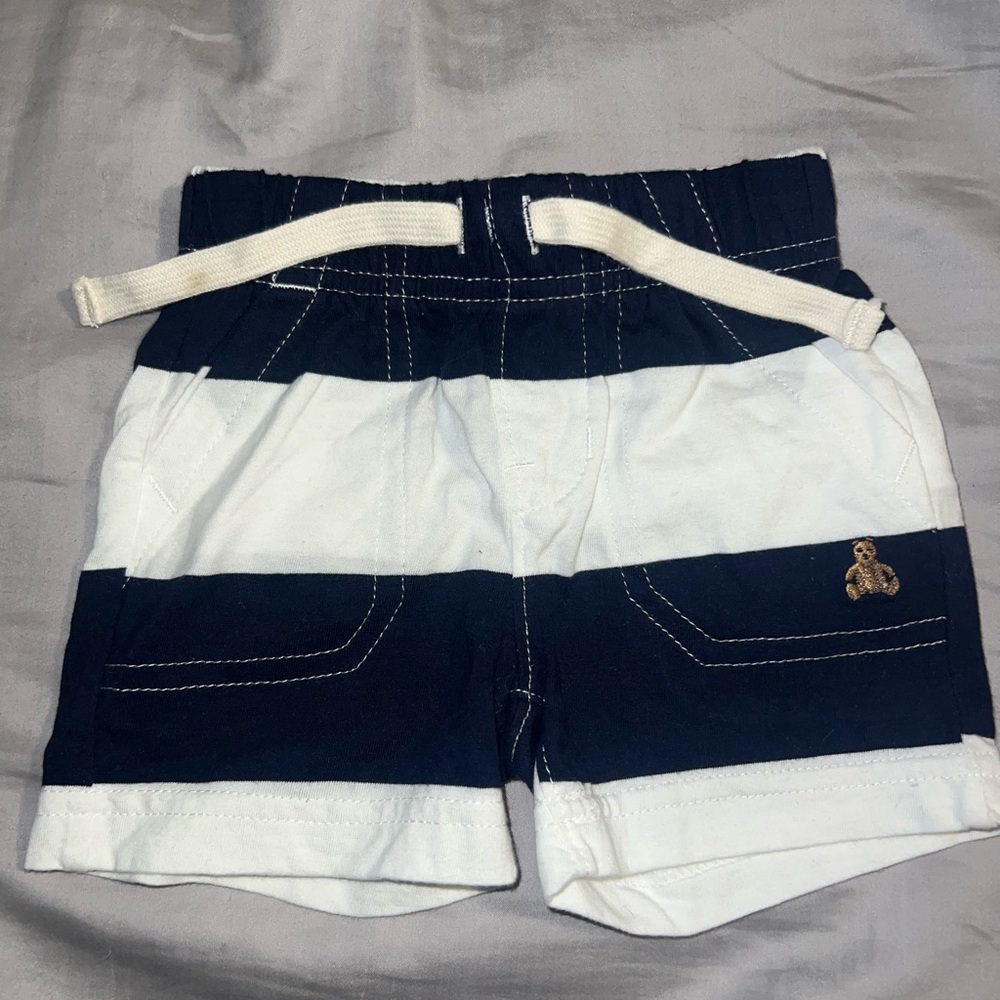 Baby Gap 3-6mo Navy and White Striped Shorts